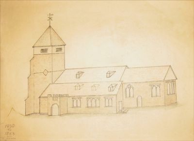 05_1CR003_01
A drawing by Tom Readings of St Mary's Church, entitled "1838 to 1853" 

From Irene Tungate
