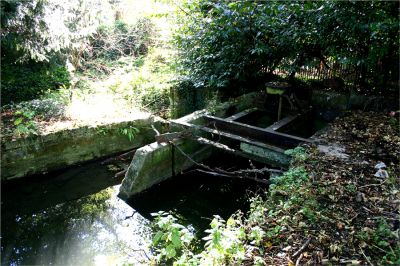 12TT030
Just beyond the golf course is the remains of a water turbine which supplied electricity to Southington House c.1910. This was used until mains electricity came to the village. Photo 2006 

By Tony Morris

