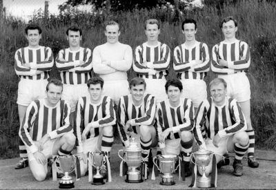 14_2OR05_1
The ORC has a number of sections and many would argue that football is the most important. This photo shows the Overton United 1965-66 1st eleven: (back L to R) Brian Shadwell, David Turnbull, Dennis Rowles, Michael Watts, Graham Gibbons, Len Oliver, (front) Brian Kitson, Frank Neale, Gerry Smith, David McCann, Dennis Wiltshire 

From the ORC
